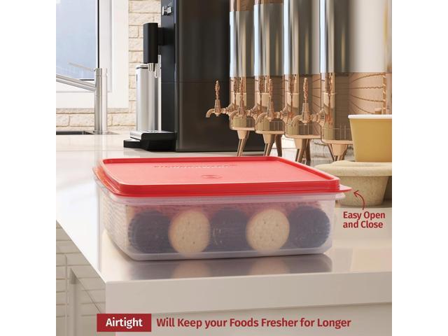 Plastic Storage Containers with Lids 2-Pack 3L Cupcake Carrier Leakproof Cookie Storage Containers Airtight BPA-Free Plastic Containers with...