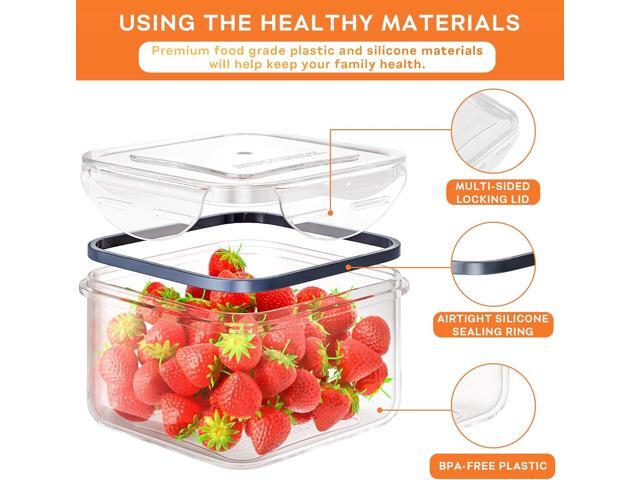 40 PCS Food Storage Containers with Lids Airtight (20 Containers & 20 Lids), Plastic Storage Meal Prep Container-Stackable 100% Leakproof &...