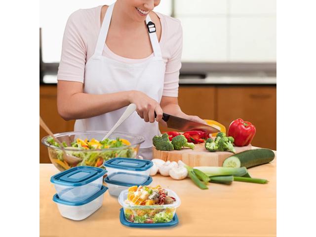 10PCS Food Storage Containers,Freezer Microwave safe,Food Container Sets,BPA Free Plastic Meal Prep Containers & Kitchen Set,Lunch Containers,use...