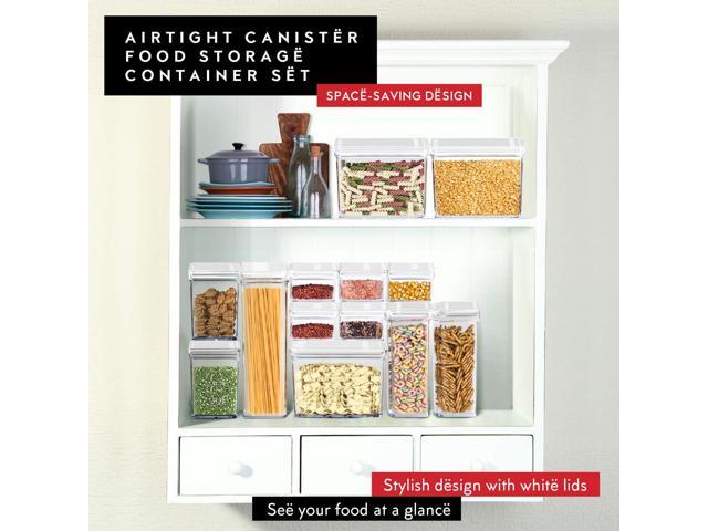 DWËLLZA KITCHEN Airtight Food Storage Containers - Pantry Snacks Kitchen Container, Baking Supplies, 4LB Sugar & Flour Canister - 4 Pc Set All Same...