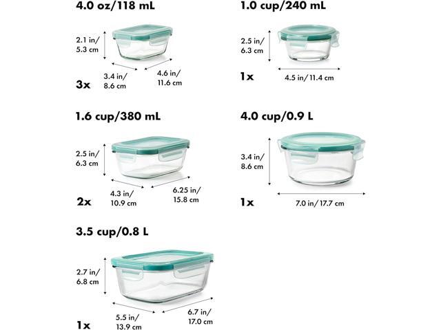 OXO Good Grips 16 Piece Glass Smart Seal Airtight Everyday Container Set