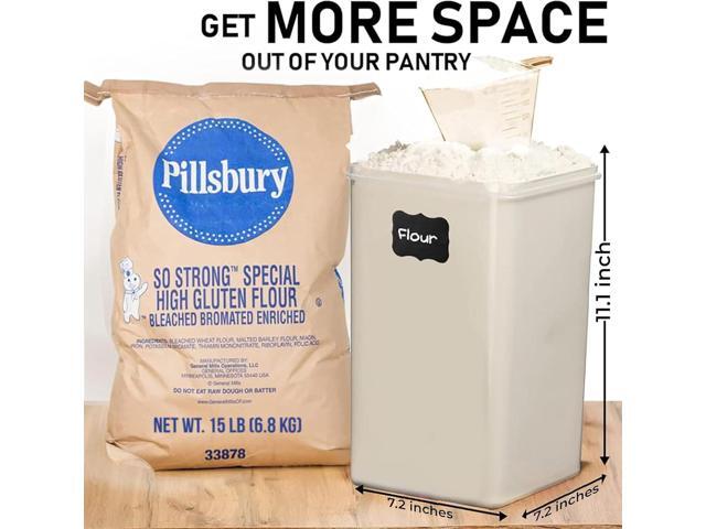 WHITE FEATHER SUPPLIES 2 PC [6.5L / 220 Oz] Large Food Storage Containers with Lids Airtight - BPA Free Clear Plastic Kitchen and Pantry Storage...