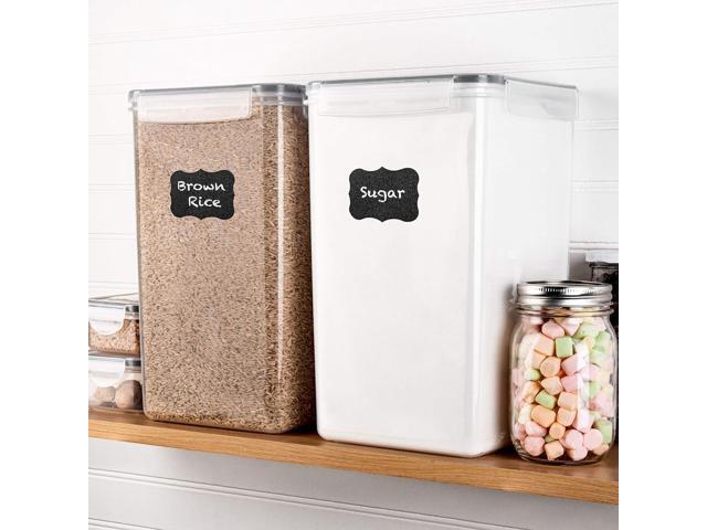 WHITE FEATHER SUPPLIES 2 PC [6.5L / 220 Oz] Large Food Storage Containers with Lids Airtight - BPA Free Clear Plastic Kitchen and Pantry Storage...