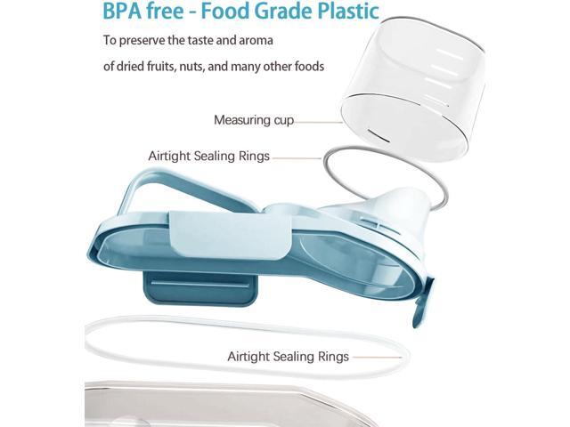 Cereal Containers Storage,2L Airtight Large Dry Food Storage Containers with Pouring Spout, Measuring Cup for Flour and Grain,BPA Free Plastic...
