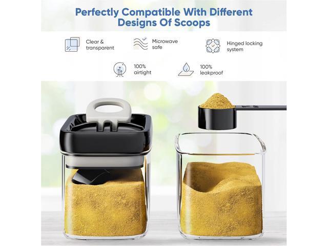 Chef's Path Airtight Food Storage Containers with Improved Lids, Set of 6, 1L Kitchen and Pantry Canisters for Coffee, Spices, and Dry Food,...
