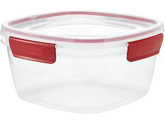 Rubbermaid Easy Find Lids 14-Cup Food Storage Container, Clear with Red Tabs