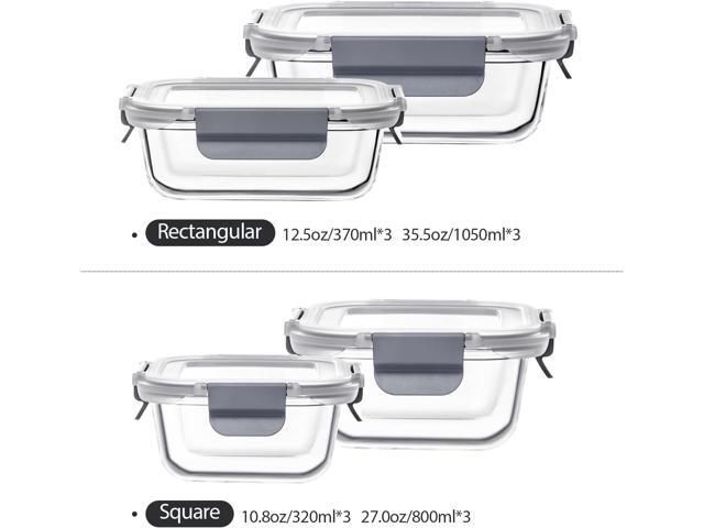 24 Pieces Glass Food Storage Containers with Lids,Glass Meal Prep Containers Set with Locking Lid,Airtight Glass Lunch Container for Kitchen,BPA...