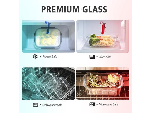 24 Pieces Glass Food Storage Containers with Lids,Glass Meal Prep Containers Set with Locking Lid,Airtight Glass Lunch Container for Kitchen,BPA...