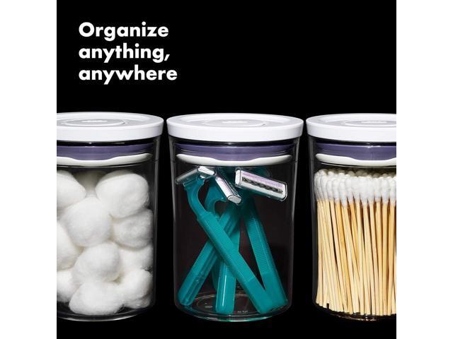 OXO Good Grips 3-Piece Mini Round POP Canisters Includes three 0.6 Qt/0.6 L Airtight Food Storage Containers Ideal for tea, sugar cubes BPA...