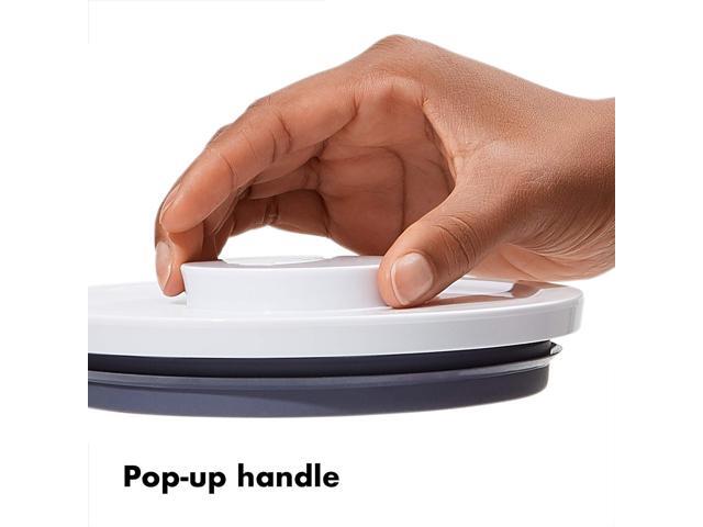 OXO Good Grips 3-Piece Mini Round POP Canisters Includes three 0.6 Qt/0.6 L Airtight Food Storage Containers Ideal for tea, sugar cubes BPA...