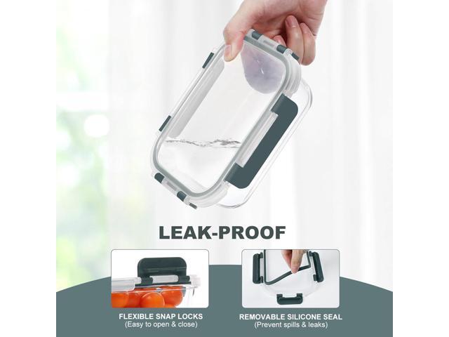 10 Packs 22 oz Glass Meal Prep Containers, Glass Food Storage Containers with Lids, Airtight Lunch Boxes BPA Free, Microwave and Freezer Safe