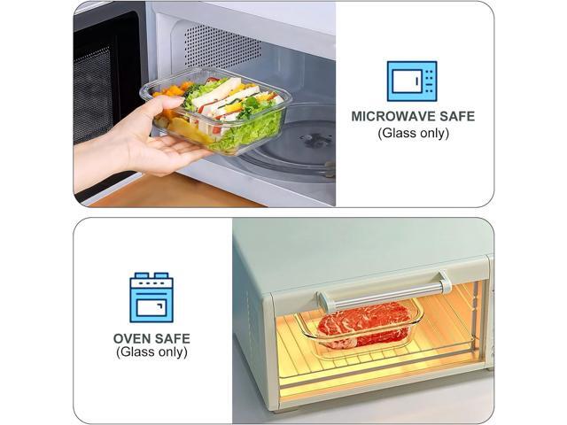 10 Packs 22 oz Glass Meal Prep Containers, Glass Food Storage Containers with Lids, Airtight Lunch Boxes BPA Free, Microwave and Freezer Safe