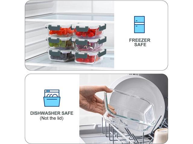 10 Packs 22 oz Glass Meal Prep Containers, Glass Food Storage Containers with Lids, Airtight Lunch Boxes BPA Free, Microwave and Freezer Safe