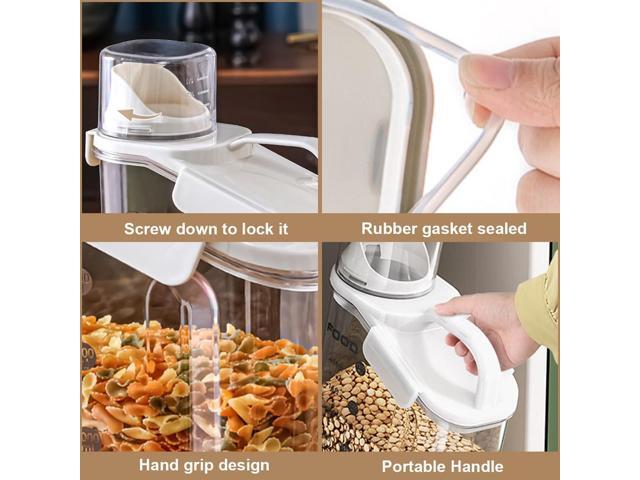 1 Piece Cereal Containers Storage, 2.8L/95oz Airtight Large Dry Food Storage Containers with Pouring Spout Measuring Cup for Snacks Grain Rice,BPA...