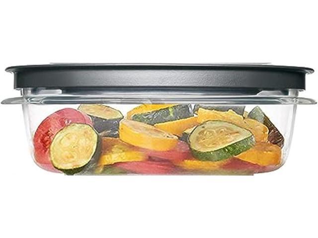 Rubbermaid Premier, 3 Cup Premier Flex & Seal Food Storage Set, 3 Tritan Containers, 3 Grey Flex and Seal Lids, 6 Piece Bundle Set Bundle
