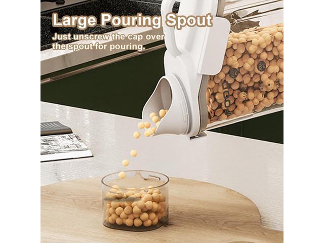 1 Piece Cereal Containers Storage, 2.8L/95oz Airtight Large Dry Food Storage Containers with Pouring Spout Measuring Cup for Snacks Grain Rice,BPA...