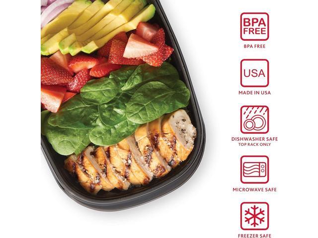 Rubbermaid TakeAlongs Food Storage Containers, Set of 22 (44 Pieces Total) for Meal Prep, Lunch for Adults & Kids Reusable & Stackable, 4-Cup,...