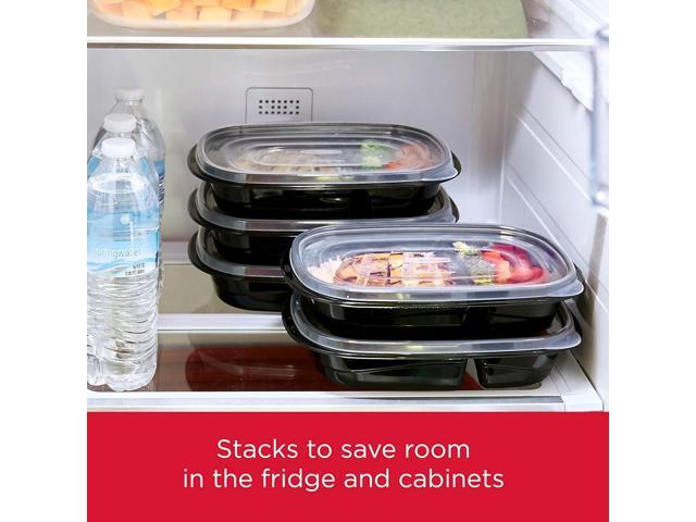 Rubbermaid TakeAlongs Food Storage Containers, Set of 22 (44 Pieces Total) for Meal Prep, Lunch for Adults & Kids Reusable & Stackable, 4-Cup,...