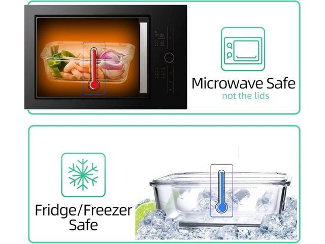 UMEIED 10 Pack Glass Food Storage Containers with Lids Leakproof, Airtight Glass Meal Prep Containers For Lunch, On The Go, Leftover, Dishwasher Safe