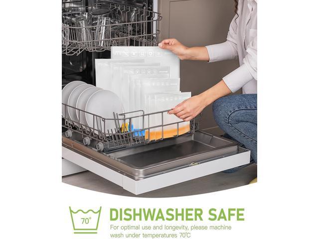 IDEATECH Food Storage Containers, BPA Free PEVA Reusable Gallon Freeezer Bags, Reusable Quart Size Sandwich Bag, Leakproof Baggies for Travel,...