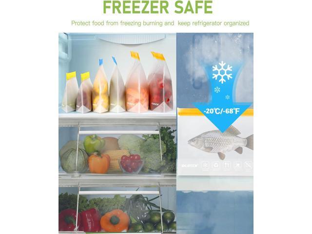 IDEATECH Food Storage Containers, BPA Free PEVA Reusable Gallon Freeezer Bags, Reusable Quart Size Sandwich Bag, Leakproof Baggies for Travel,...
