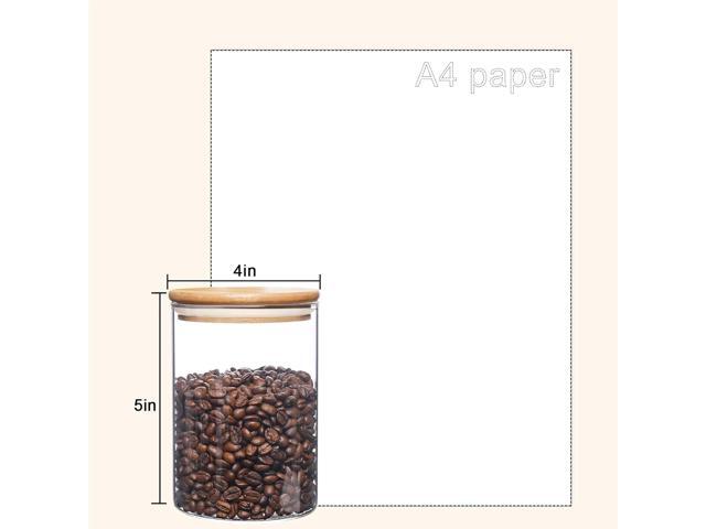 umieo Glass Food Storage Containers with Lids, Small Storage Containers 27oz Set of 2, Glass Storage Jars with Airtight Lids for, Flour, Rice,...