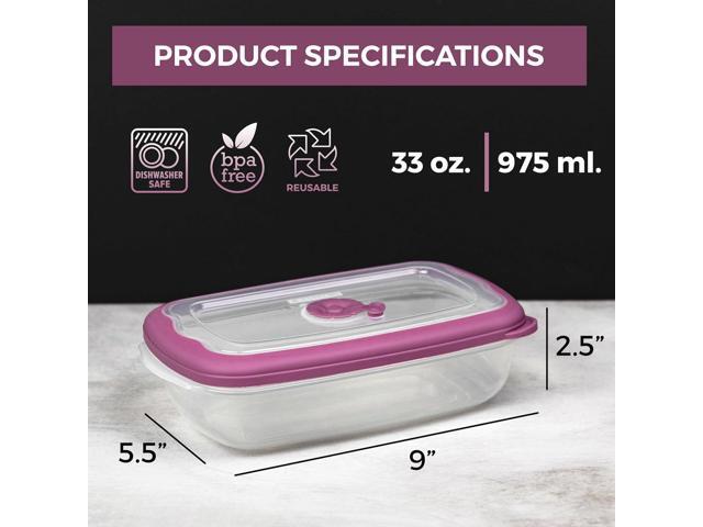 Tribello Freezer To Microwave 8-Piece Leak-Proof Meal Prep Containers Reusable, 33 Oz Food Storage Containers With Lids and Steam Vents, Airtight...