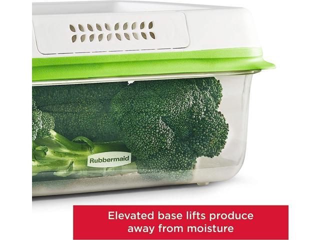 Rubbermaid FreshWorks Produce Saver, Medium and Large Storage Containers, With Lids, 8-Piece Set