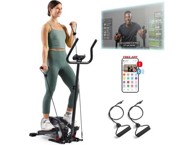 Sunny Health & Fitness Under Desk Elliptical Machine, Portable Sitting or Stand Peddler Exerciser for Seniors Home Office, SunnyFit App Access via...