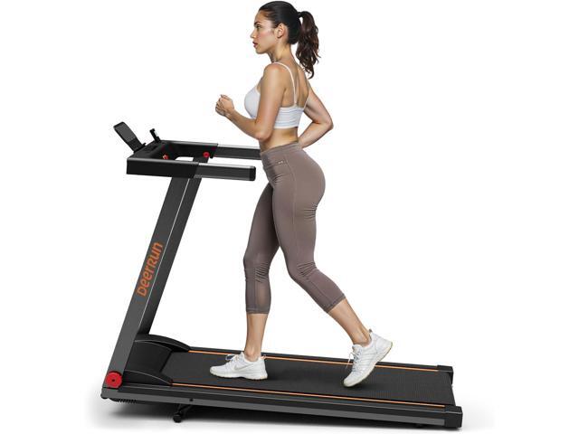 DeerRun Foldable Treadmill for Home with 5% Manual Incline and Handlebar, 0.67.5 MPH for Walking and Running, 3.0 HP, 300 lb Capacity, App & Remote.