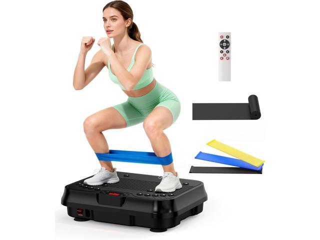 Shake Plate, Vibration Plate Exercise Machine for Lymphatic Drainage, 400 Lbs Capacity Whole Body Vibrating Plate Workout with Fitness Resistance...