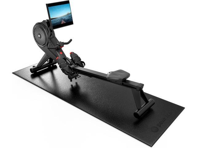 Powr Labs Rowing Machine Mat, Treadmill Mat for Carpet & Hardwood Floors - Rower Mat for Hydrow, Concept 2, Peloton Rower, Exercise Equipment, Gym...