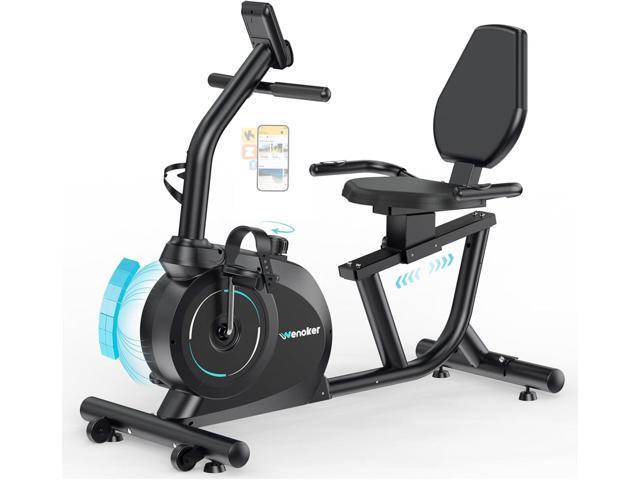 Recumbent Exercise Bike for Home App Sync, 16-Level Resistance, Quiet Recumbent Stationary Bikes withe Adjustable Seat and LCD Display for Adults &...