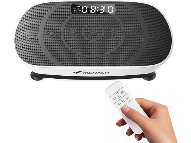 MERACH Vibration Plate Exercise Machine, Curved Vibration Plate for Lymphatic Drainage Weight Loss, Vibrating Plate with Real-Time Calorie Tracking...
