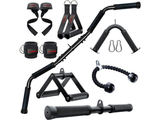 Cable Attachments for Gym,Cable Machine Accessories for Home Gym, Triceps Pull Down Attachment, LAT Pull Down Attachment Weight Fitness