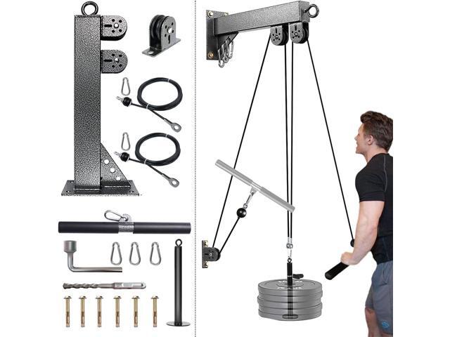 Fitness Wall Mount Pulley System, Weight Cable Pulley System for Gym, LAT Pull Down and Low Row Cable Machine, Cable Station Equipment