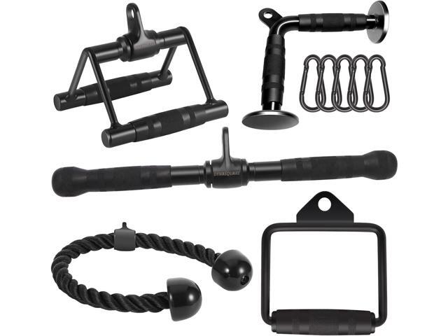 Cable Attachments for Home Gym, Made of Heavy Duty Solid Steel, LAT Pulldown Attachment, Weight Machine Accessories, Straight Pull Down Bar, Tricep...