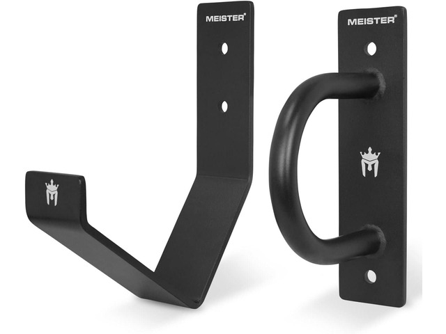 Meister XSteel Battle Rope Wall Mount Kit w/Anchor & Storage Hook - Matte Black