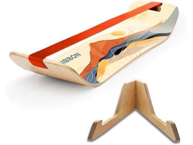 GIBBON SlackBoard - GiBoard Balance Board Kids & Adults - Slackline Balance Trainer - Slack Board Core Workout Equipment Home Gym Training -...