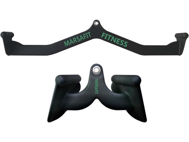 MARSAFIT LAT Pulldown Attachments, Rowing T-bar V-bar, Cable Machine Attachment, LAT Pull Down Bars, Back Tricep Bar Strength Training Handle for...