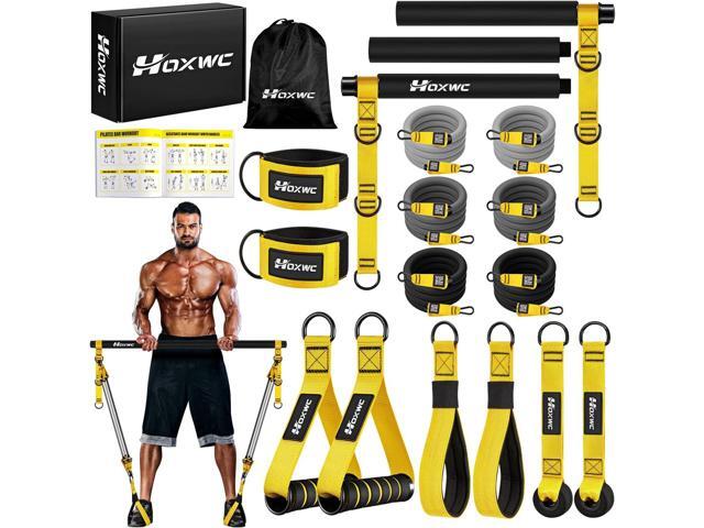 Pilates Equipment, Portable Pilates Bar Kit with Resistance Bands, Professional Adjustable Heavy Duty Squat Workout Equipment for Men, Home Gym...