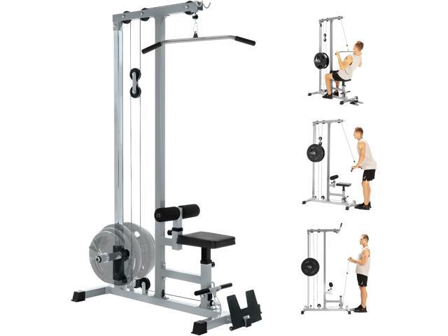 Yes4All LAT Pull Down Machines, LAT Row Cable Machine, LAT Tower with Additional Pulley Cable, High & Low Pulley Stations