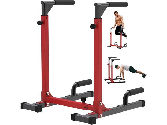SELEWARE Heavy Duty Dip Bar, Adjustable Width & Height Dip Station Home Gym Fitness Equipment, 800lbs Capacity, Multifunctional Strength Training...