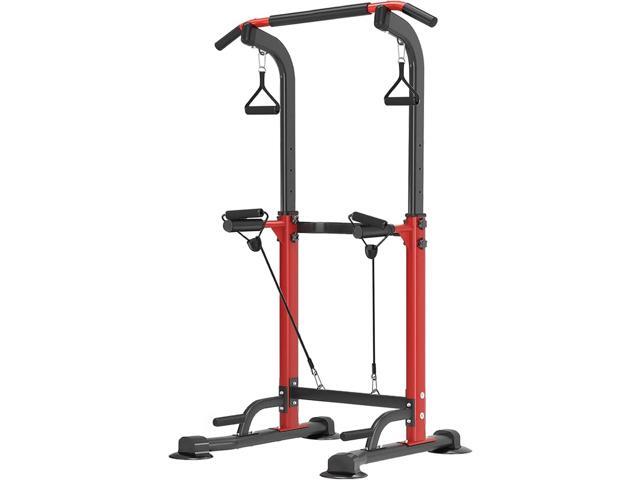 Power Tower Pull Up Bar,Pull-Up Rack Dip Station,Height Adjustable Multi-functional Home Strength Training Gym Equipment, Save Space,People Below 6.