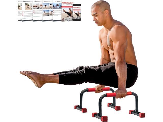 Rubberbanditz Parallette, Parallel Bars & Dip Station At Home Gym Workout Equipment, L-Sit Bars & Calisthenics Equipment for Home. Perfect for.