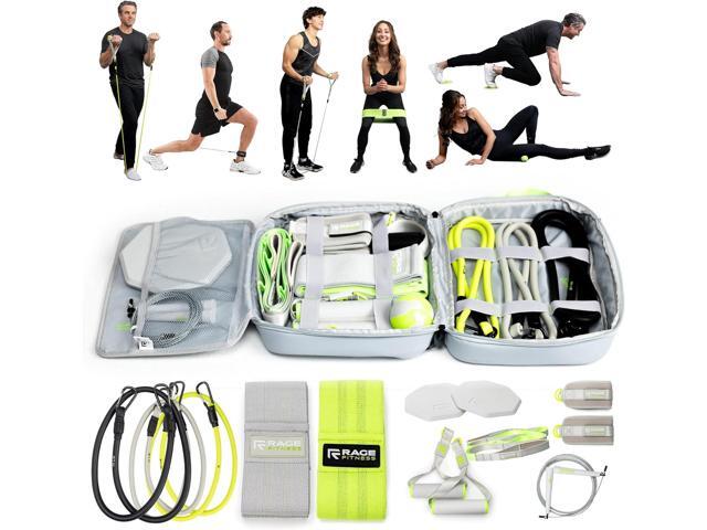 Ex Kit Home Gym Equipment with Carry Bag - 10Pcs Resistance Bands Kit with Handles, Door Anchor, Jump Rope, Booty Bands & More Full Body Workout...