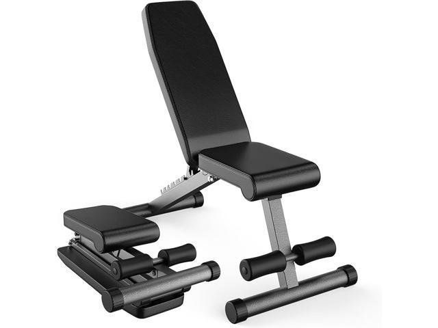 FF Finer Form 5-in-1 Weight Bench, Adjustable & Foldable for Bench Press, Strength Training and Full Body Workout, Perfect for Dumbbell Sets or an...