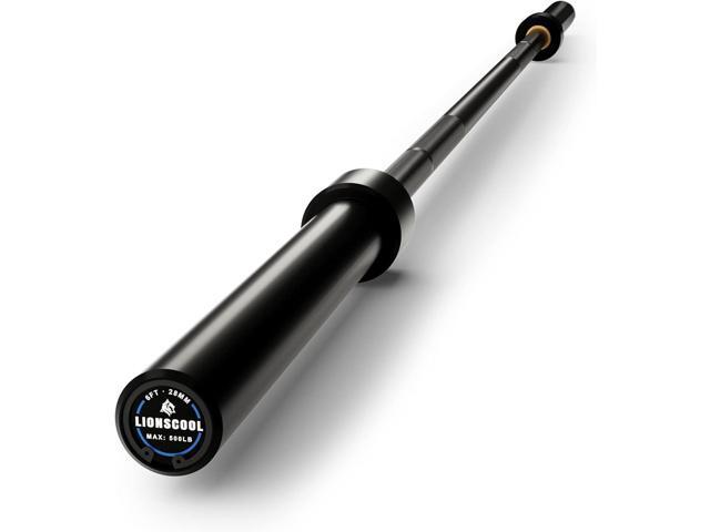 LIONSCOOL Premium 4ft/4.9ft/6ft Barbell for Strength Training and Olympic Weightlifting, 2 Inch Bar for Squats, Curls, Deadlifts, Presses, Hip.