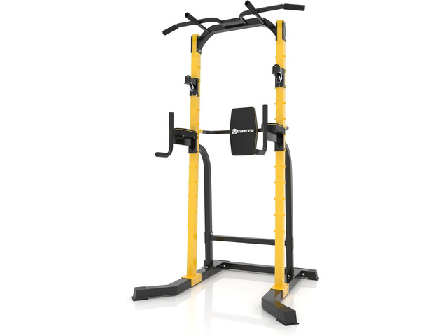 ZENOVA Pull Up Bar Station Power Tower, Adjustable Height Dip Bar for Home Gym Multi-Function Strength Training Workout Equipment