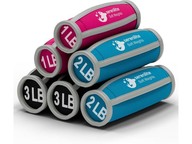 Serenilite Hand Weights for Women & Men Soft Dumbbell Walking Hand Weight Sets - Comfortable Secure Neoprene Dumbbells with Straps for Walking...